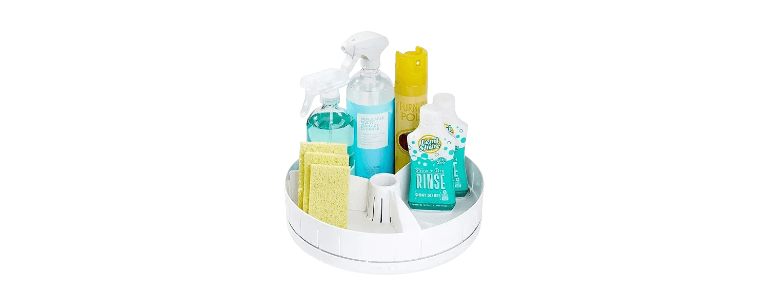 Rotating Lazy Susan for Cleaning Supplies